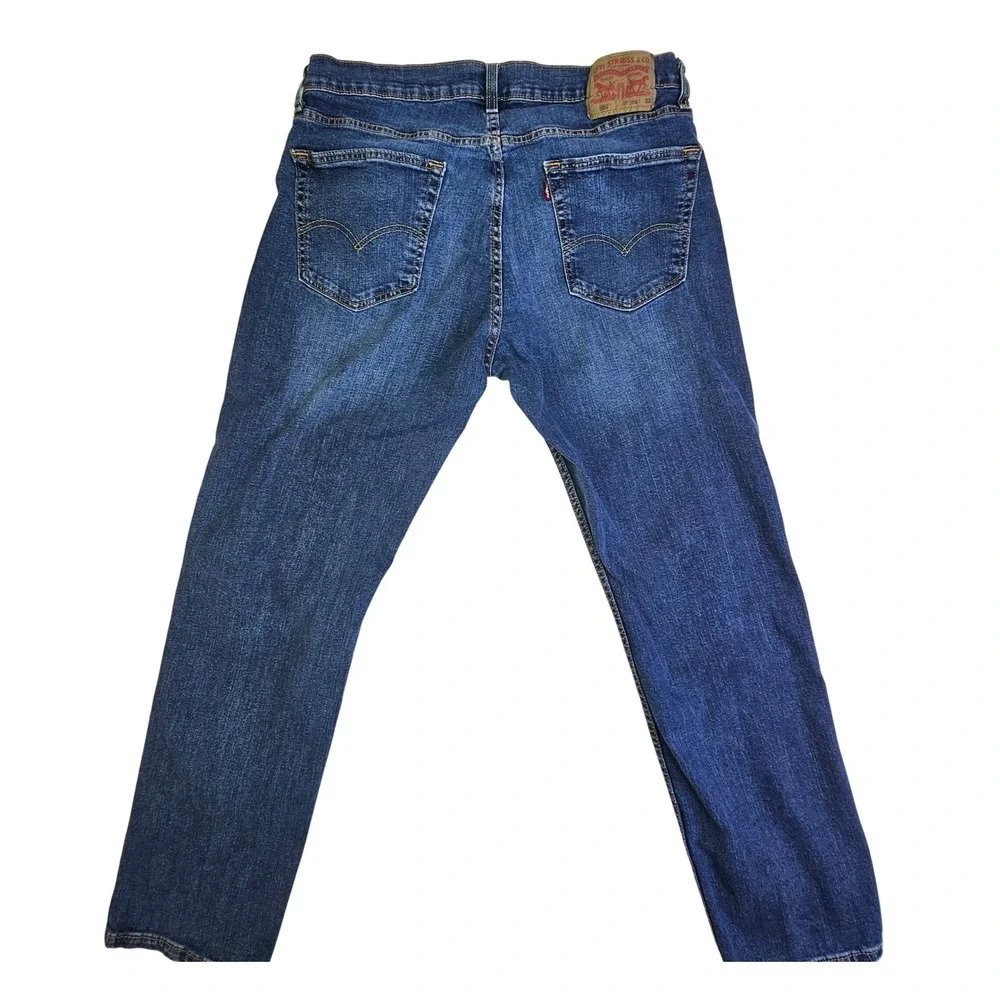 Levis 559 Relaxed Straight Jeans Mens 36x32 Medium Wash Blue Denim 00559-0421